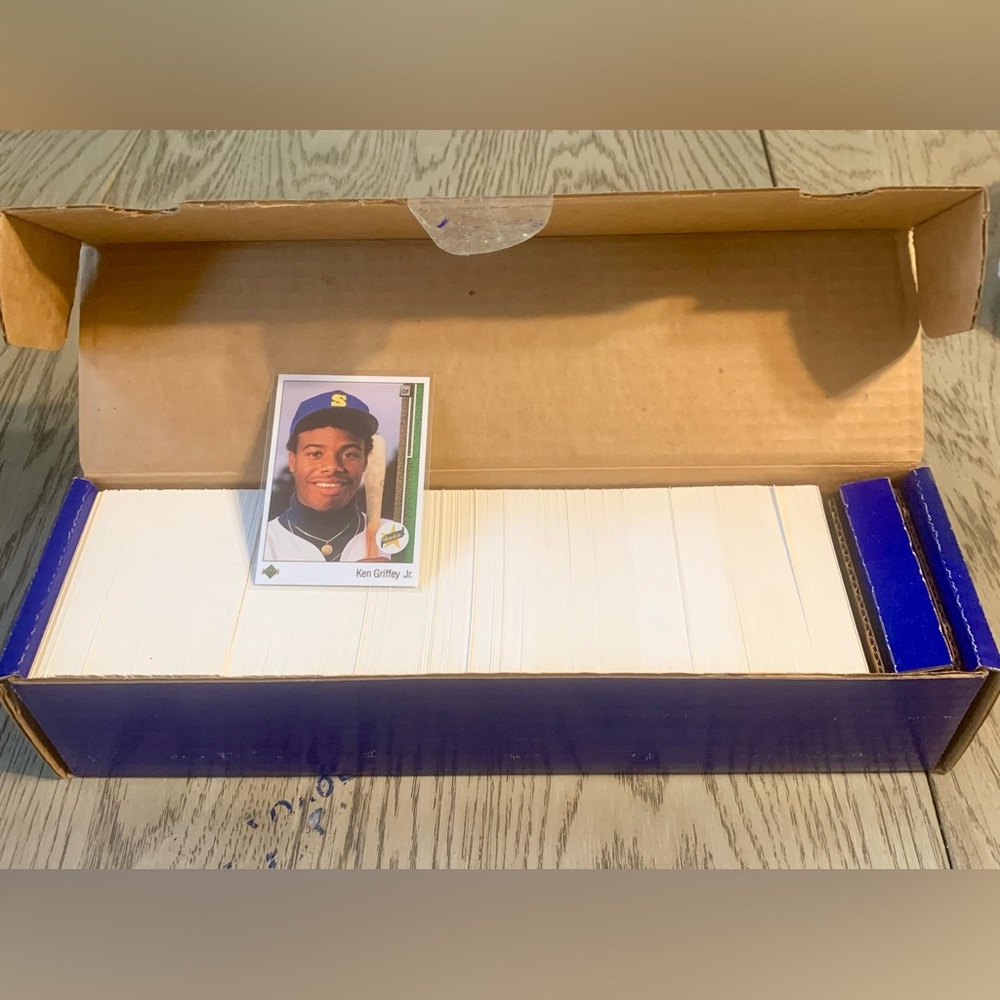 Baseball Trading Card Set with Blue Box